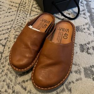 VIBAe Roma Leather Slip-On in Cognac Brown